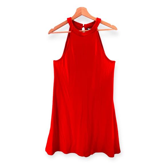 Express Dresses & Skirts - Express Red Halter Keyhole Ladies Midi Sundress Dress | Sz S [A36]